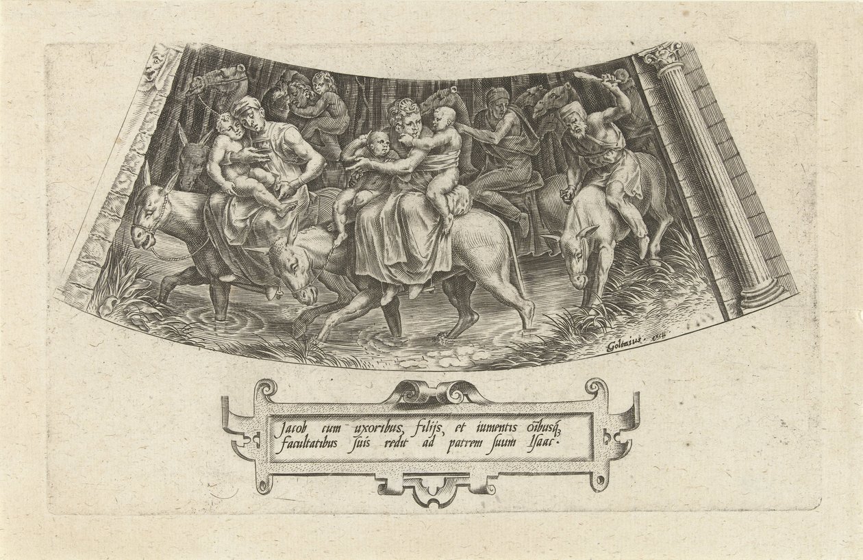 Il ritorno di Giacobbe a Canaan da Cornelis Cort