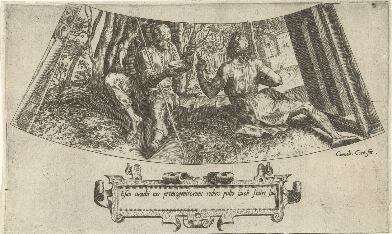 Esaù vende il suo diritto di primogenitura da Cornelis Cort