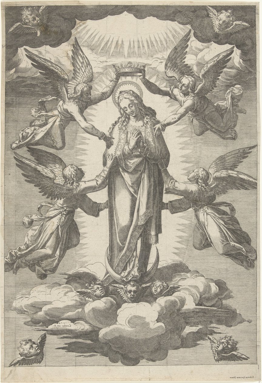 Ascensione e incoronazione di Maria da Cornelis Cort