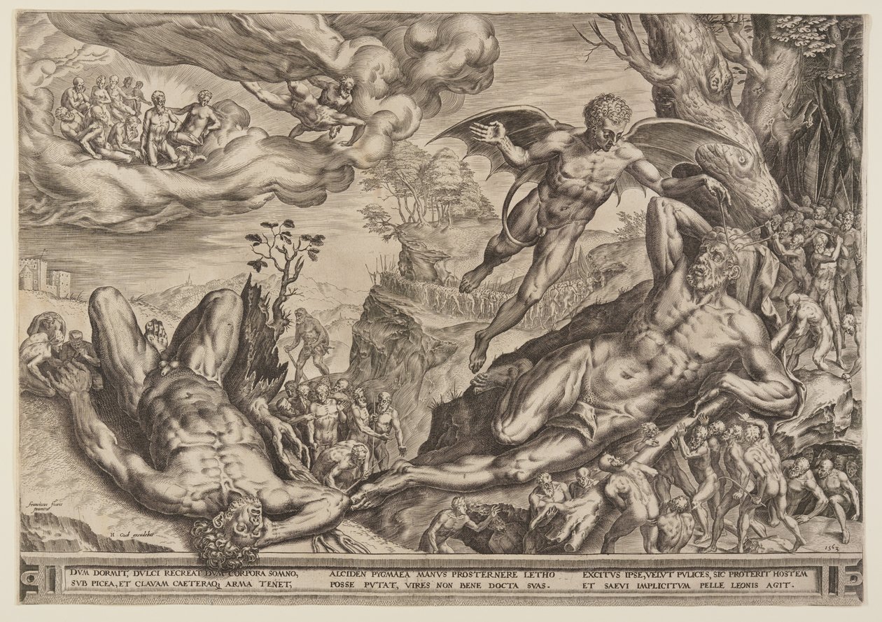 Ercole assediato dai Pigmei da Cornelis Cort