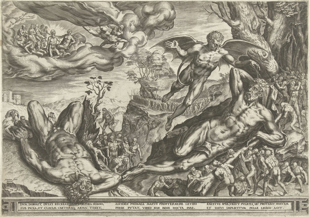 Ercole e i pigmei da Cornelis Cort