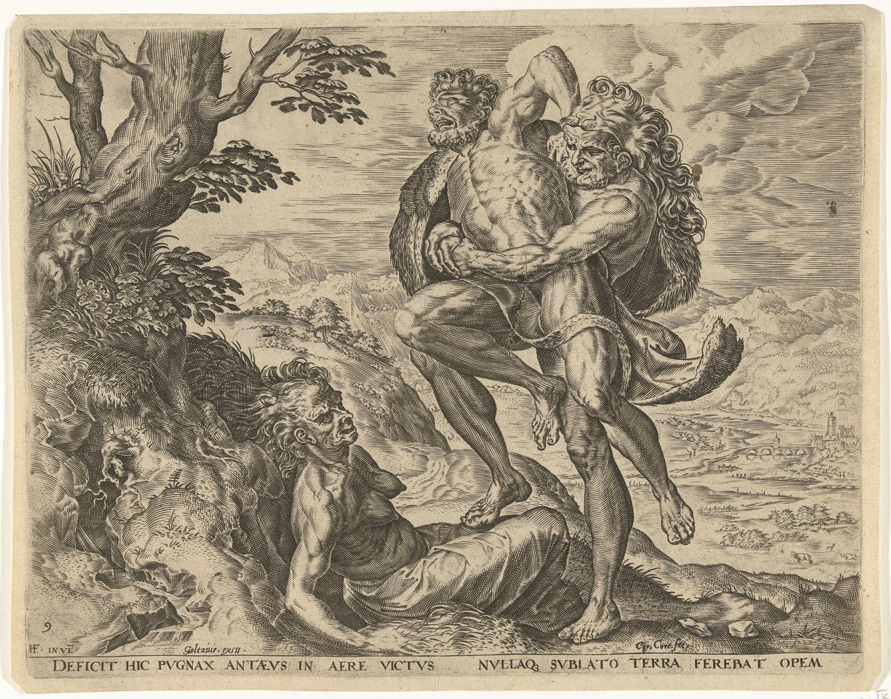 Ercole lotta con Anteo da Cornelis Cort