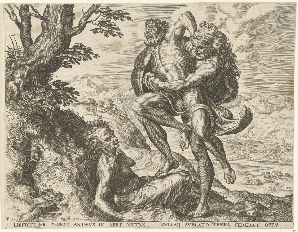 Ercole lotta con Anteo da Cornelis Cort