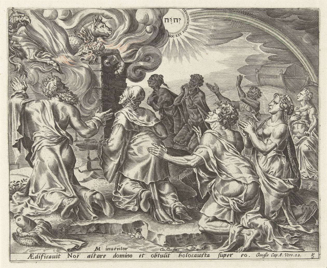 Il sacrificio di Noè da Cornelis Cort