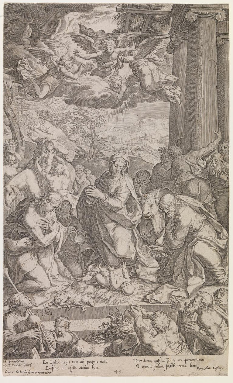 Adorazione dei Pastori da Cornelis Cort