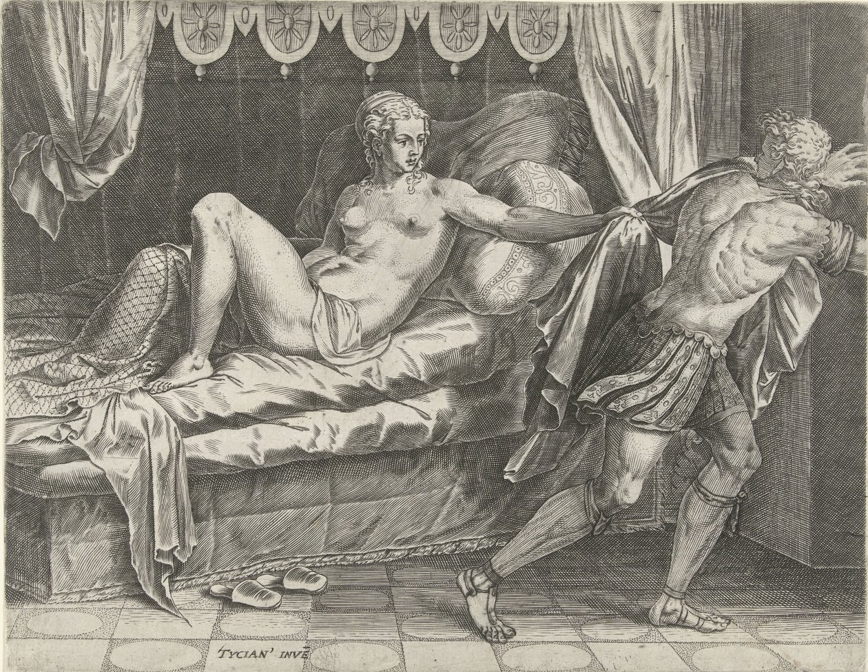 Giuseppe e la moglie di Potifar da Cornelis Cort