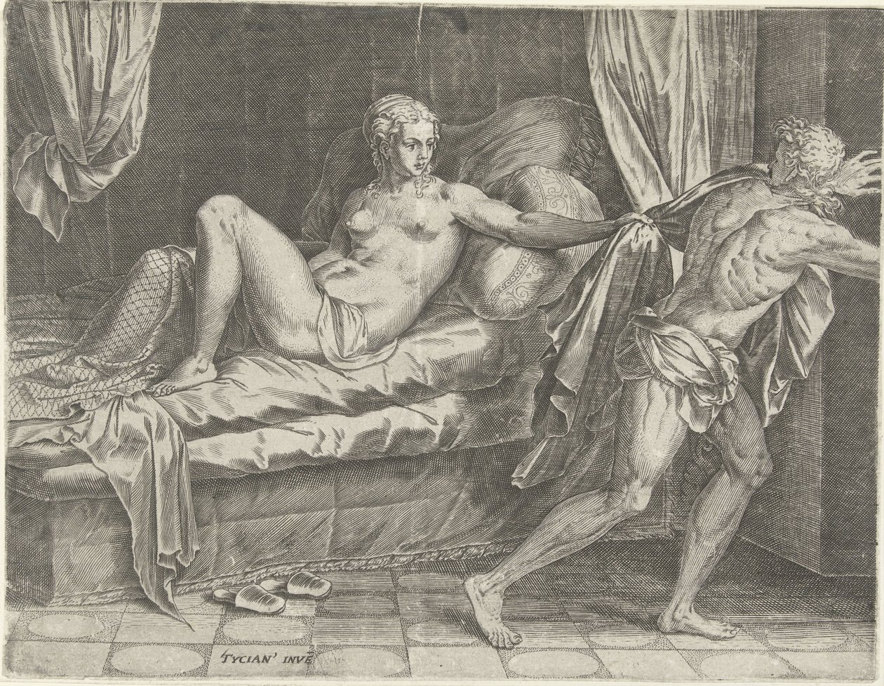 Giuseppe e la moglie di Potifar da Cornelis Cort