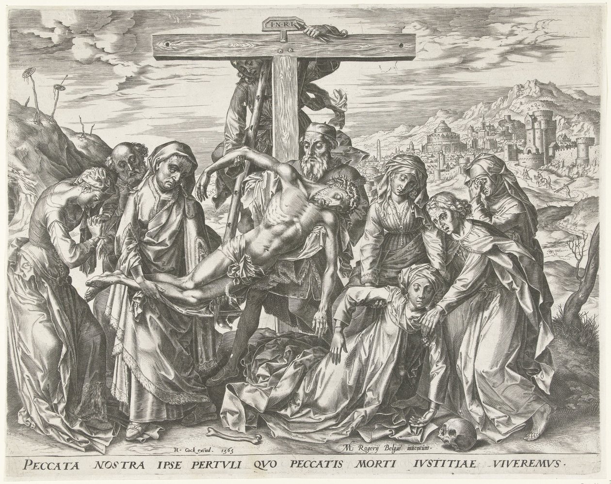 Deposizione dalla croce da Cornelis Cort
