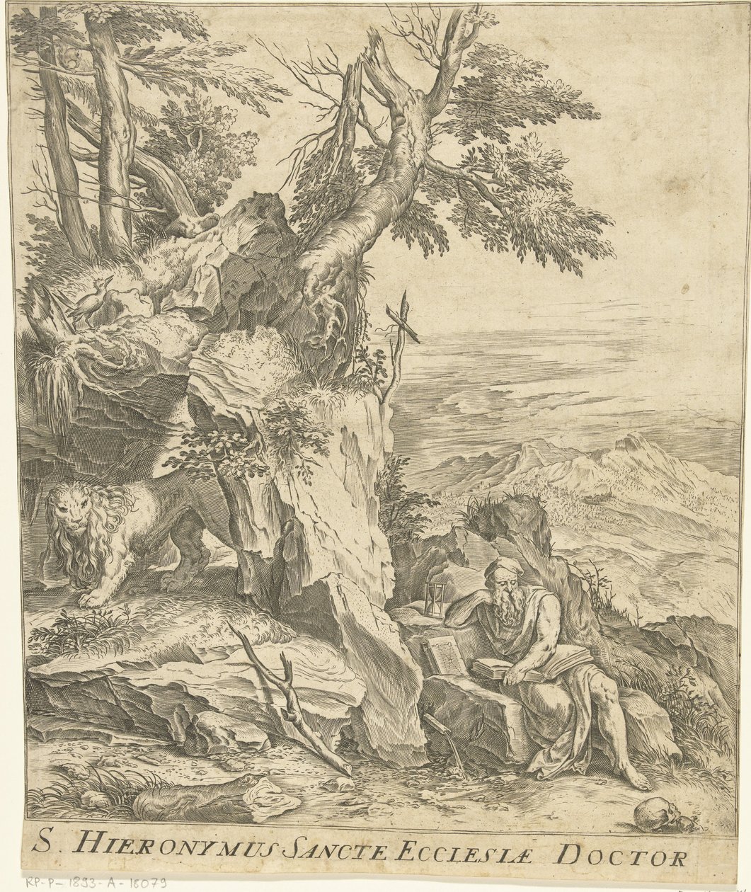 Paesaggio con San Girolamo che legge da Cornelis Cort