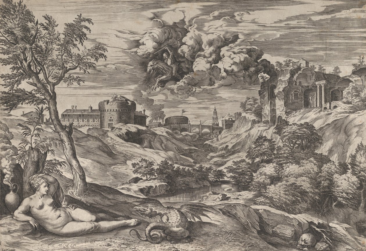 Ruggiero salva Angelica, 1565 da Cornelis Cort
