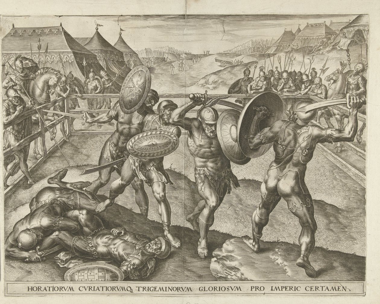 Battaglia tra gli Orazi e i Curiazi da Cornelis Cort