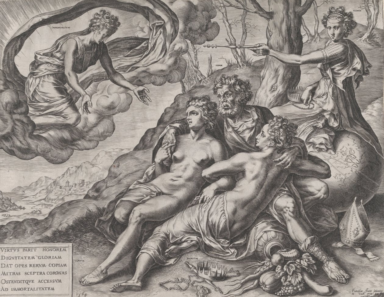 Le ricompense immortali della virtù, 1564 da Cornelis Cort