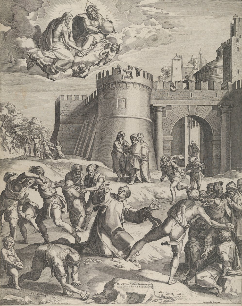 Il martirio di Santo Stefano, 1576 da Cornelis Cort
