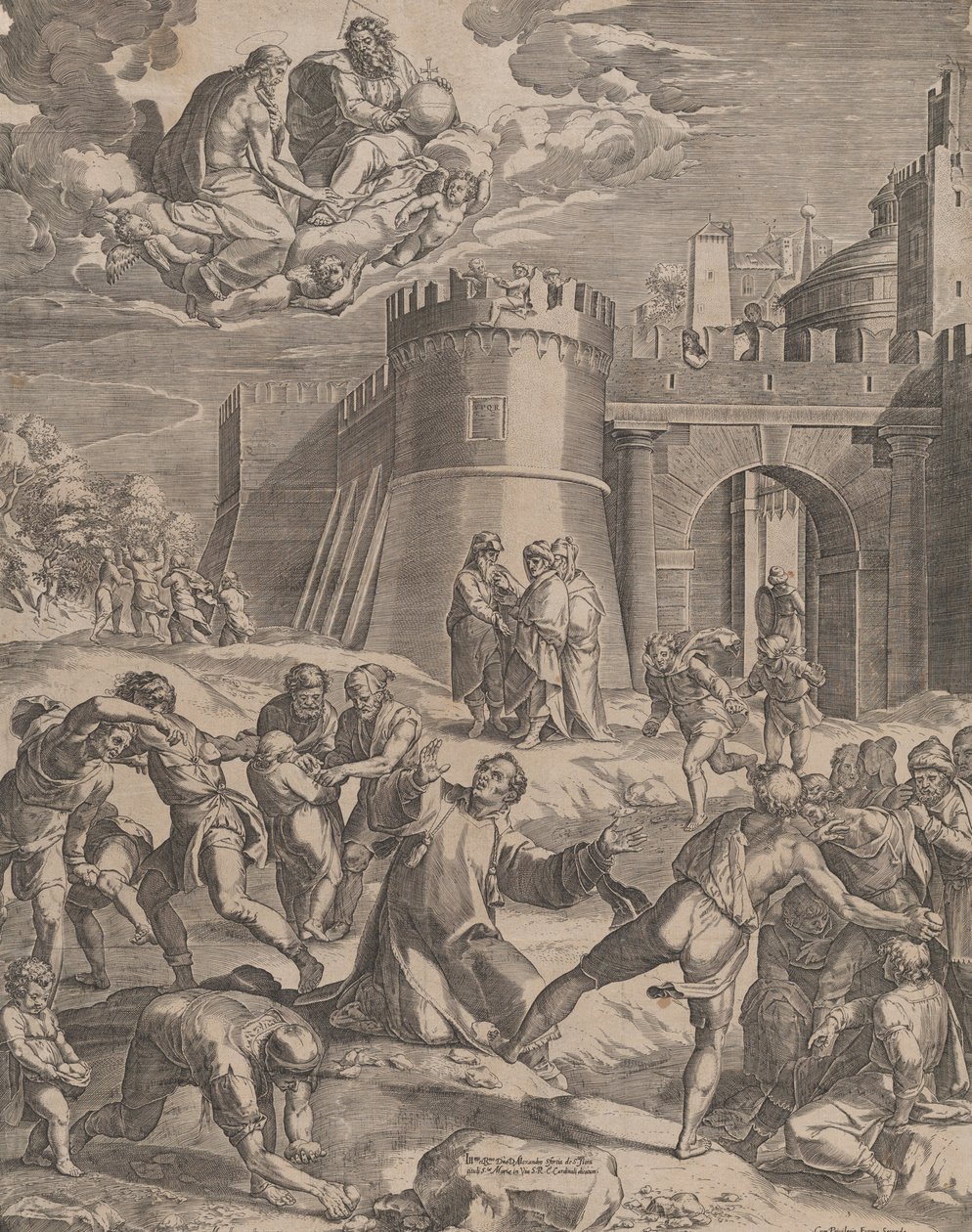 Il martirio di Santo Stefano, 1576 da Cornelis Cort