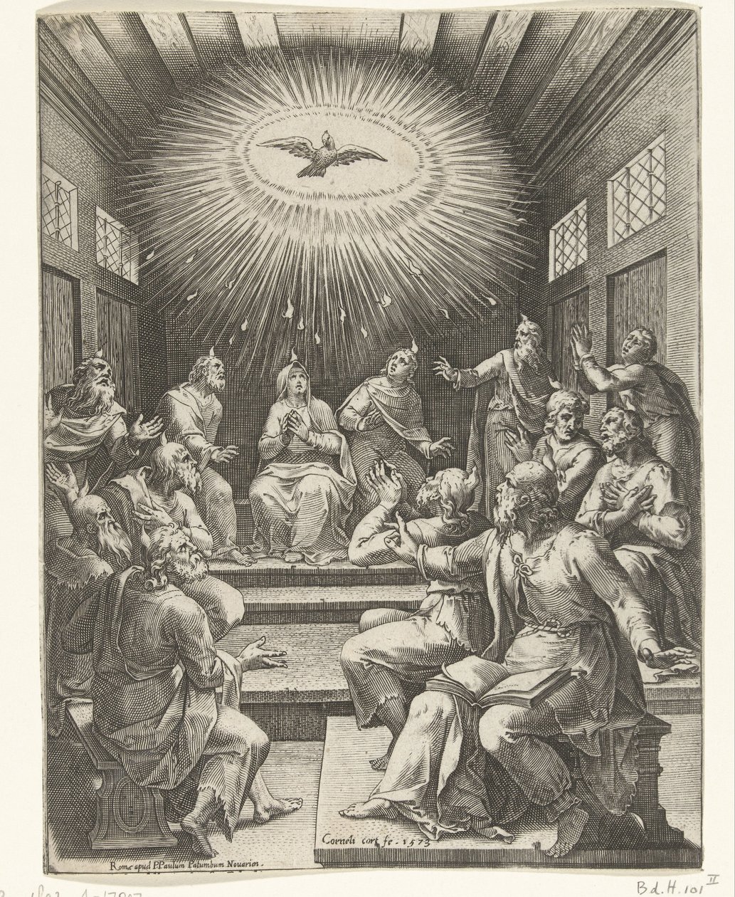 Discesa dello Spirito Santo da Cornelis Cort