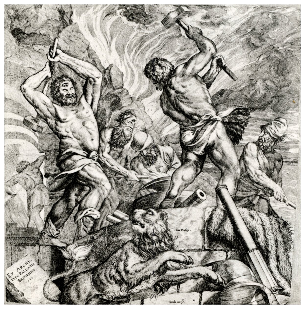 La fucina di Vulcano, XVI secolo, 1937 da Cornelis Cort