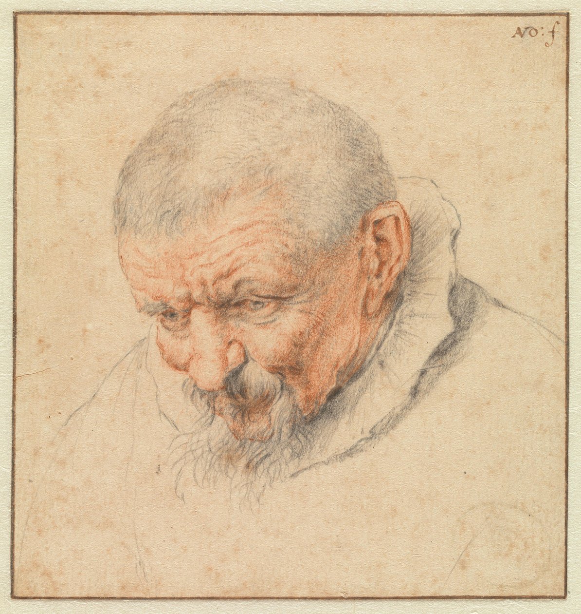 La testa di un vecchio da Cornelis Dusart