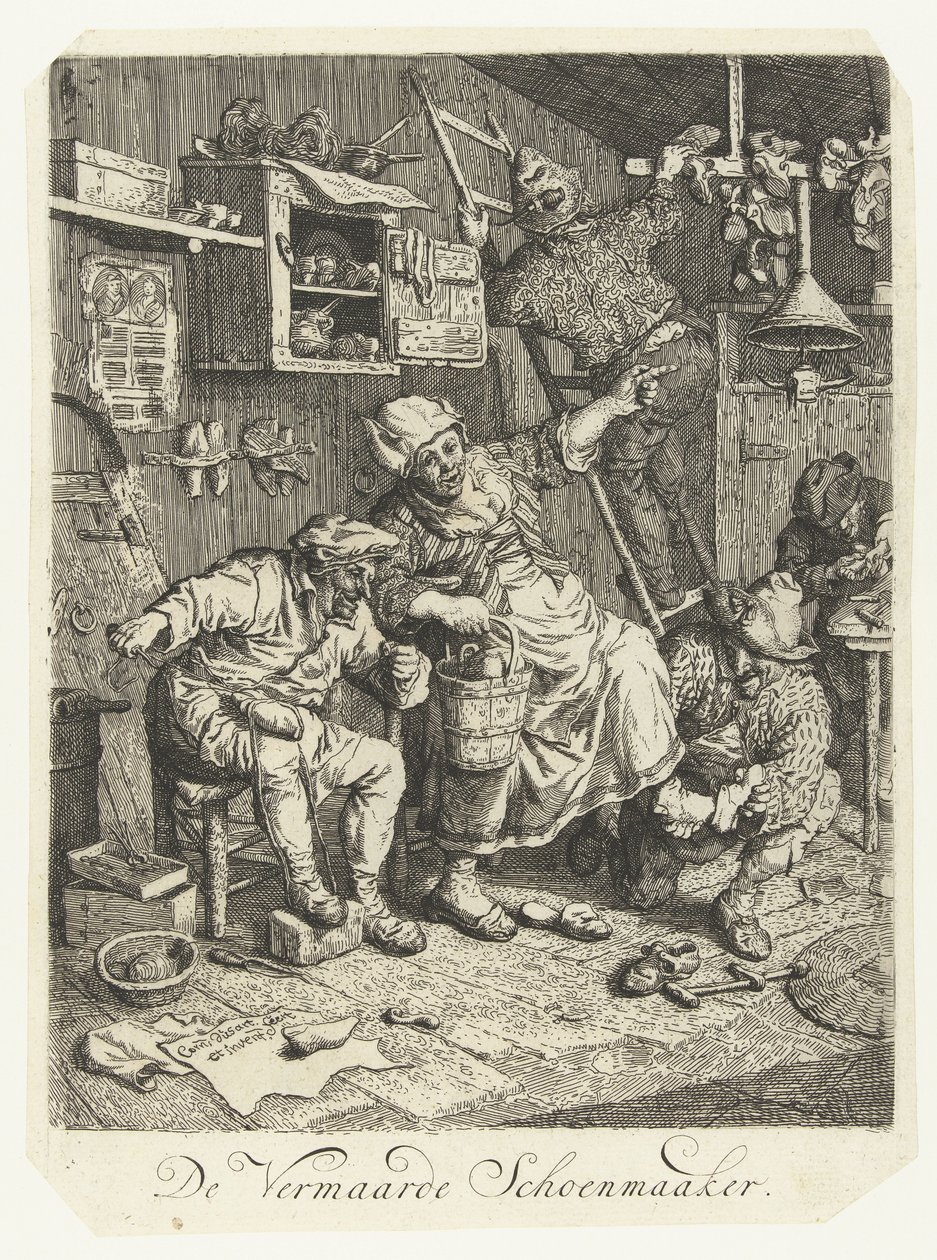 Il famoso calzolaio (De vermaarde Schoenmaaker) da Cornelis Dusart