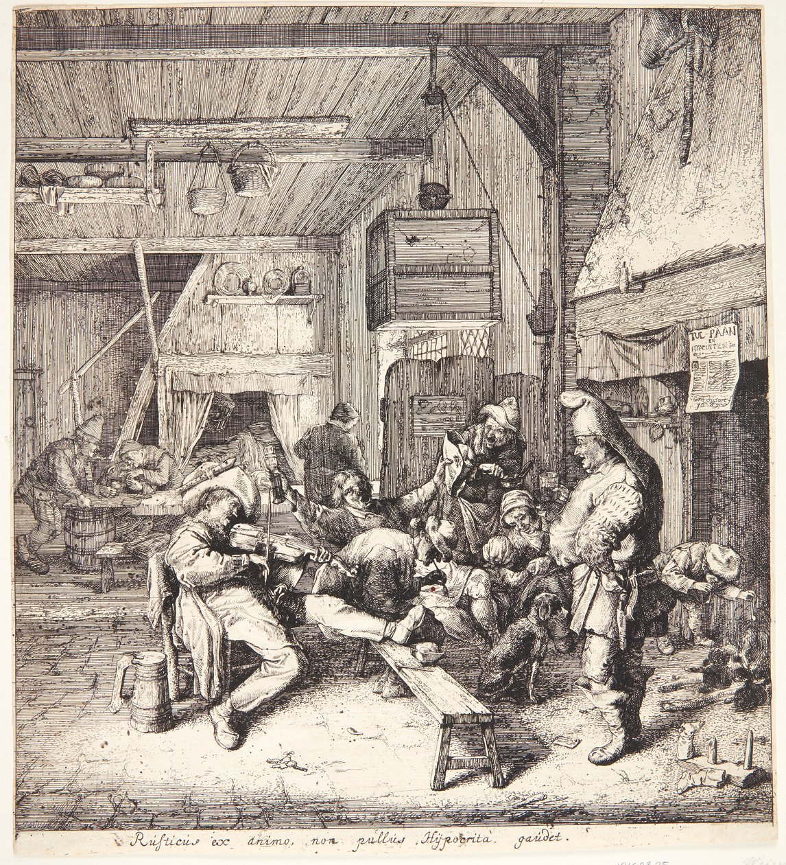 Suonatore di violino in una taverna da Cornelis Dusart