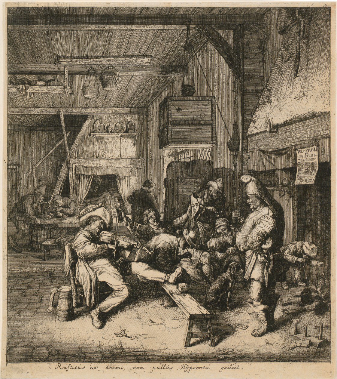 Suonatore di violino in una locanda da Cornelis Dusart