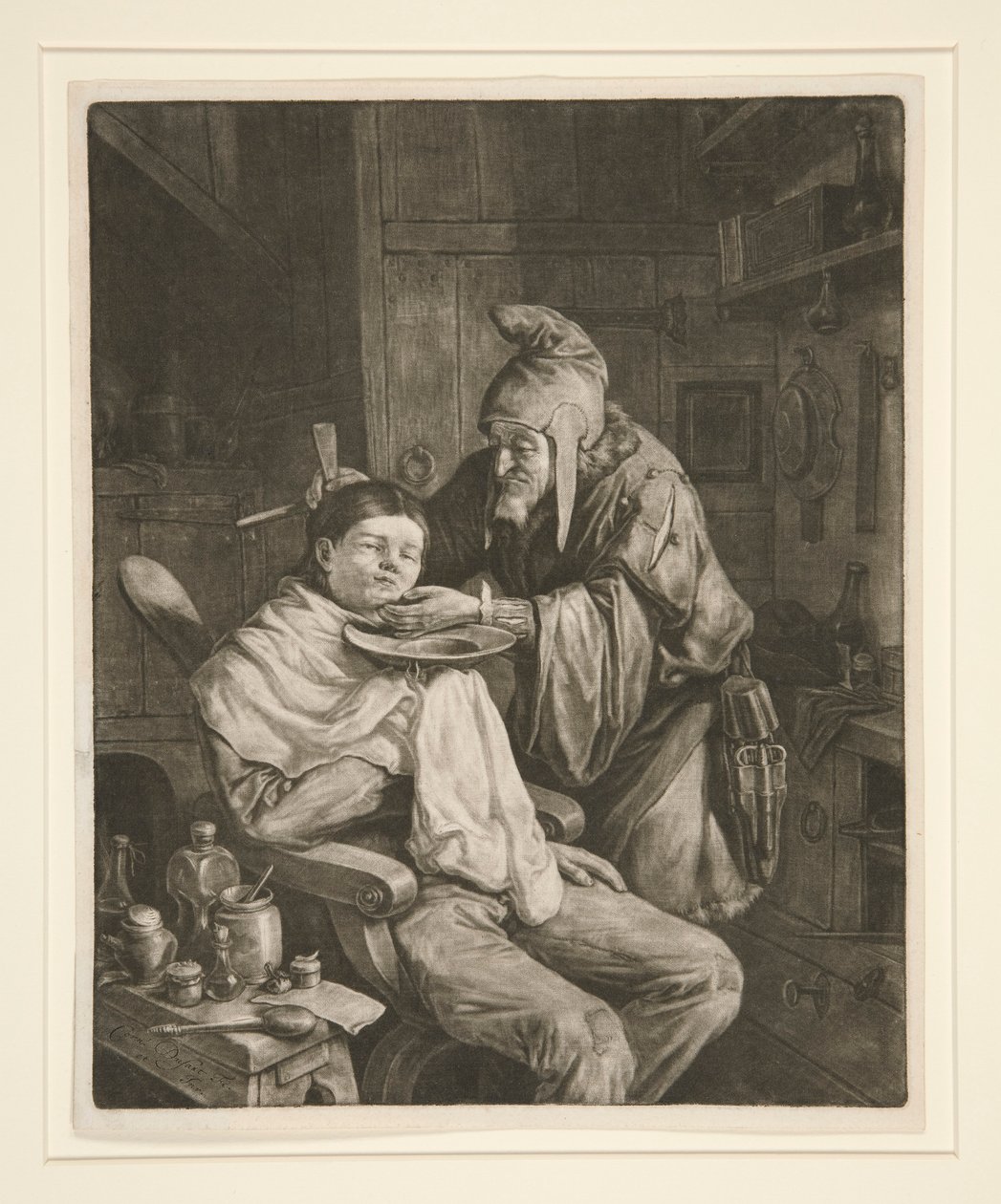 Il chirurgo del villaggio da Cornelis Dusart