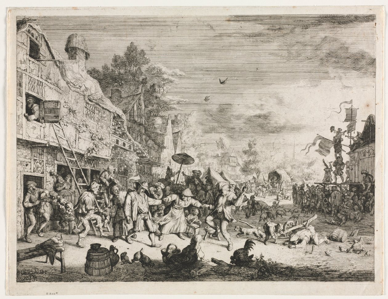 Festa del Villaggio da Cornelis Dusart