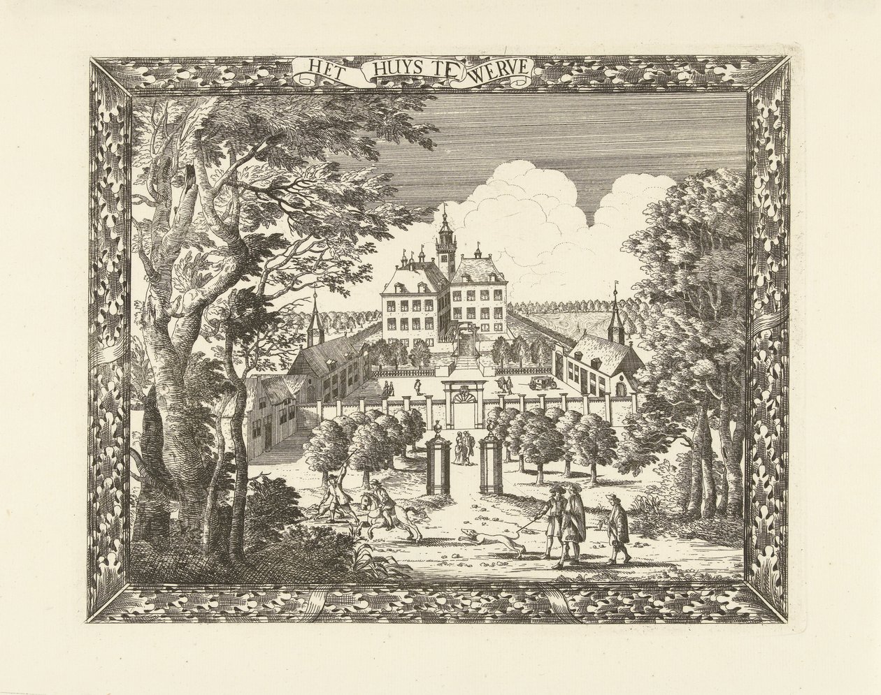 Veduta di Huis te Werve a Voorburg da Cornelis Elandts