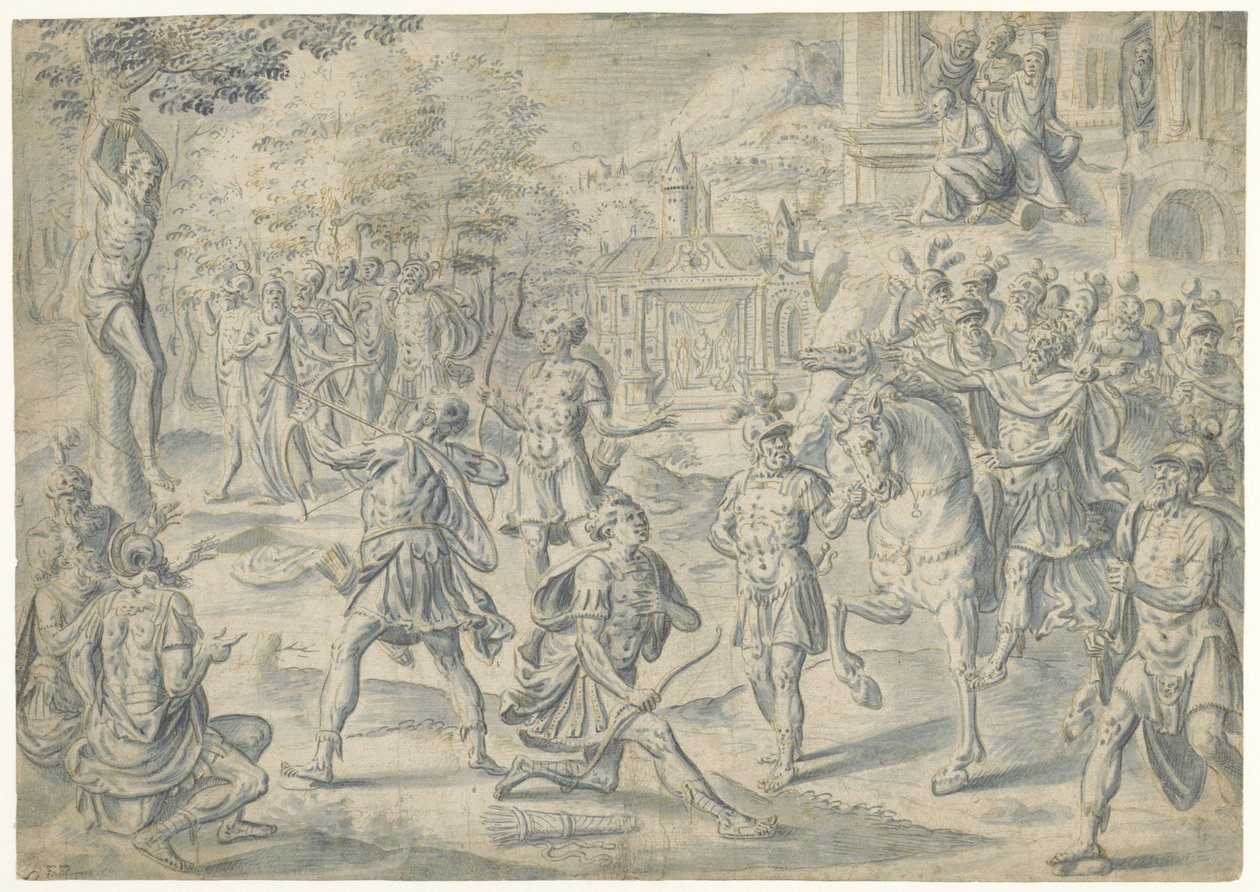 Sparare sul cadavere del padre da Cornelis Floris (II) (circle of)