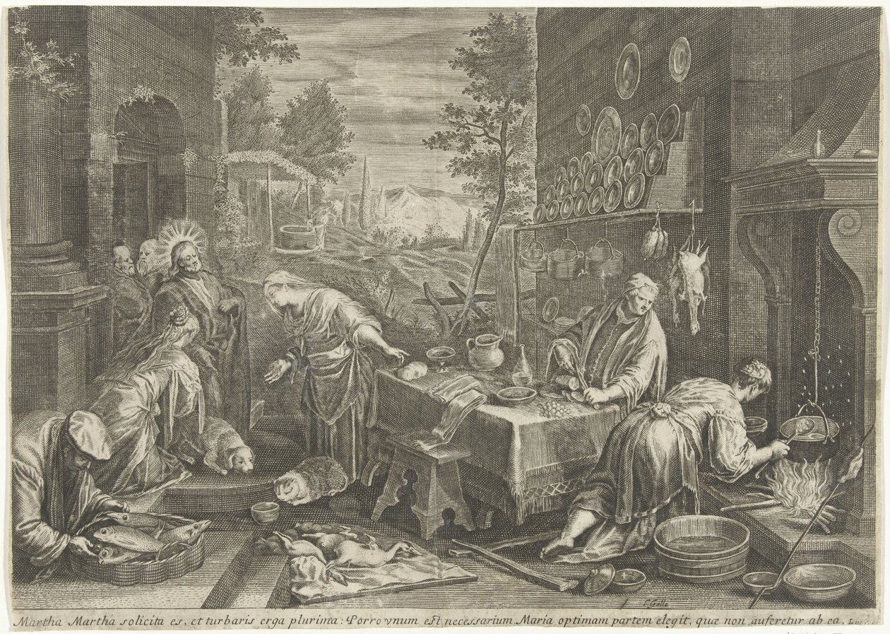 Cristo nella casa di Marta e Maria da Cornelis Galle (I)