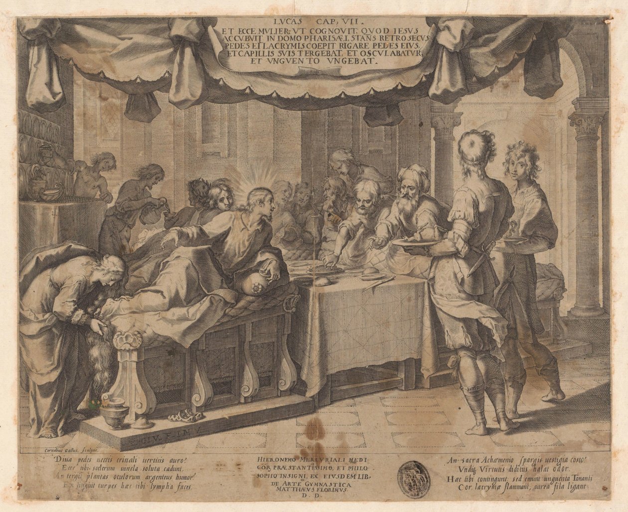 Cristo ospite di Simone il Fariseo da Cornelis Galle (I)