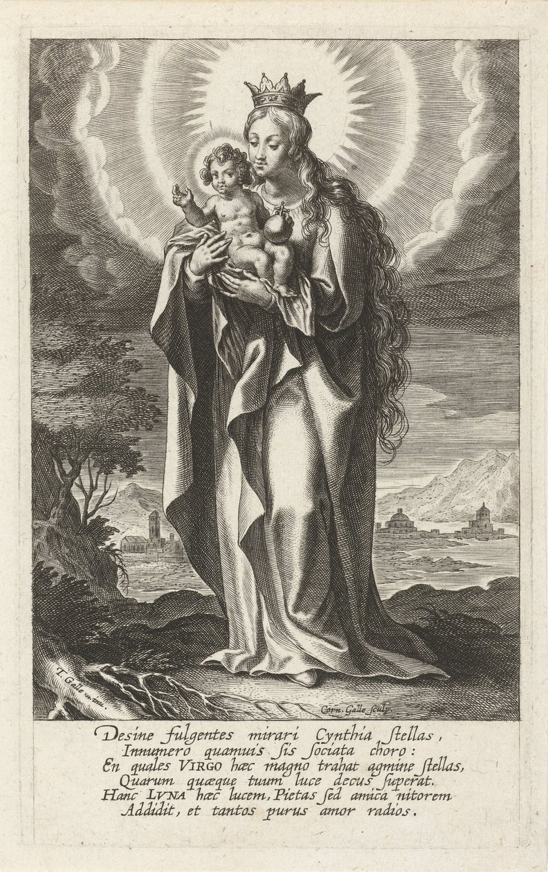 Maria incoronata con Bambino da Cornelis Galle (I)
