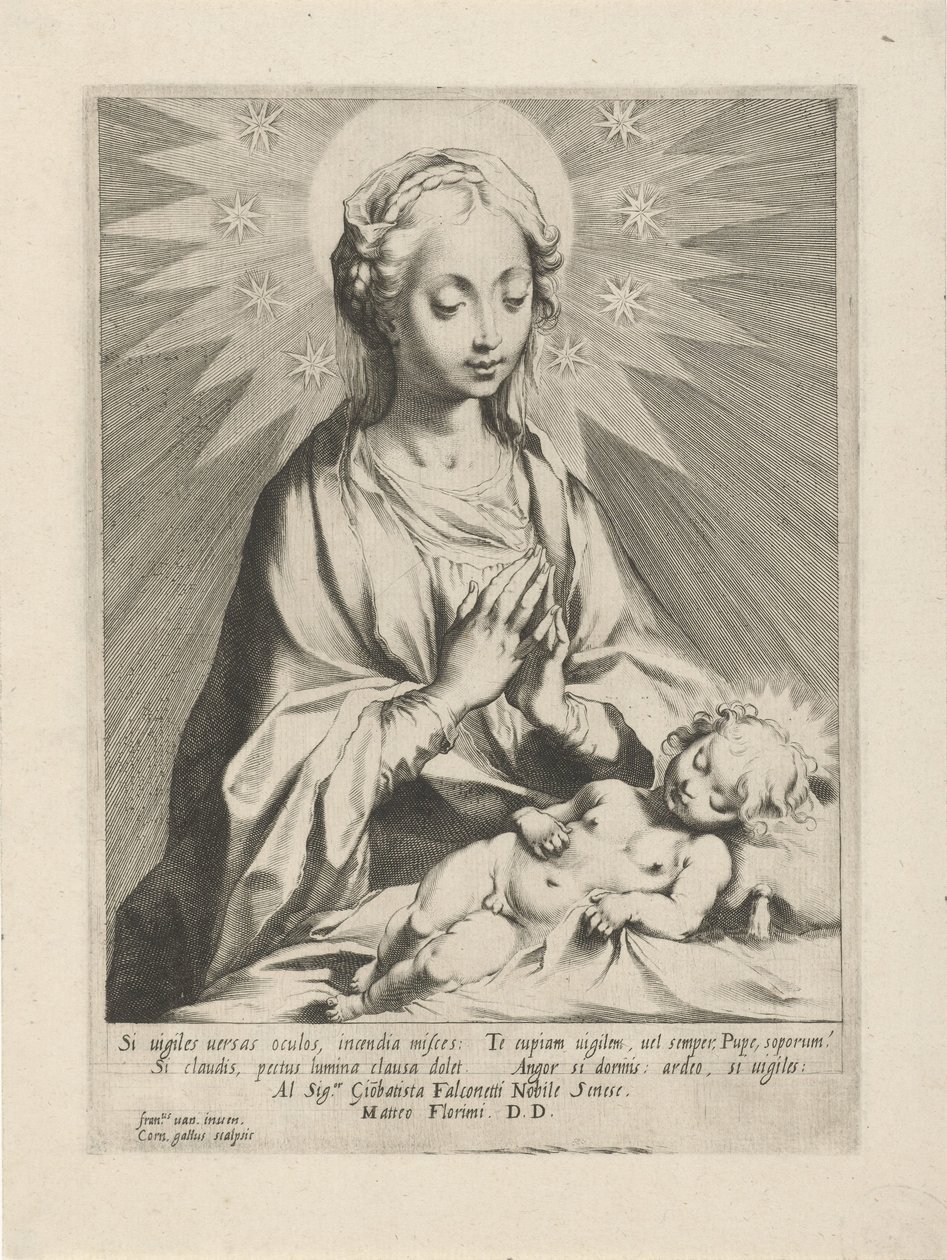 Maria adora il Bambino Gesù da Cornelis Galle (I)