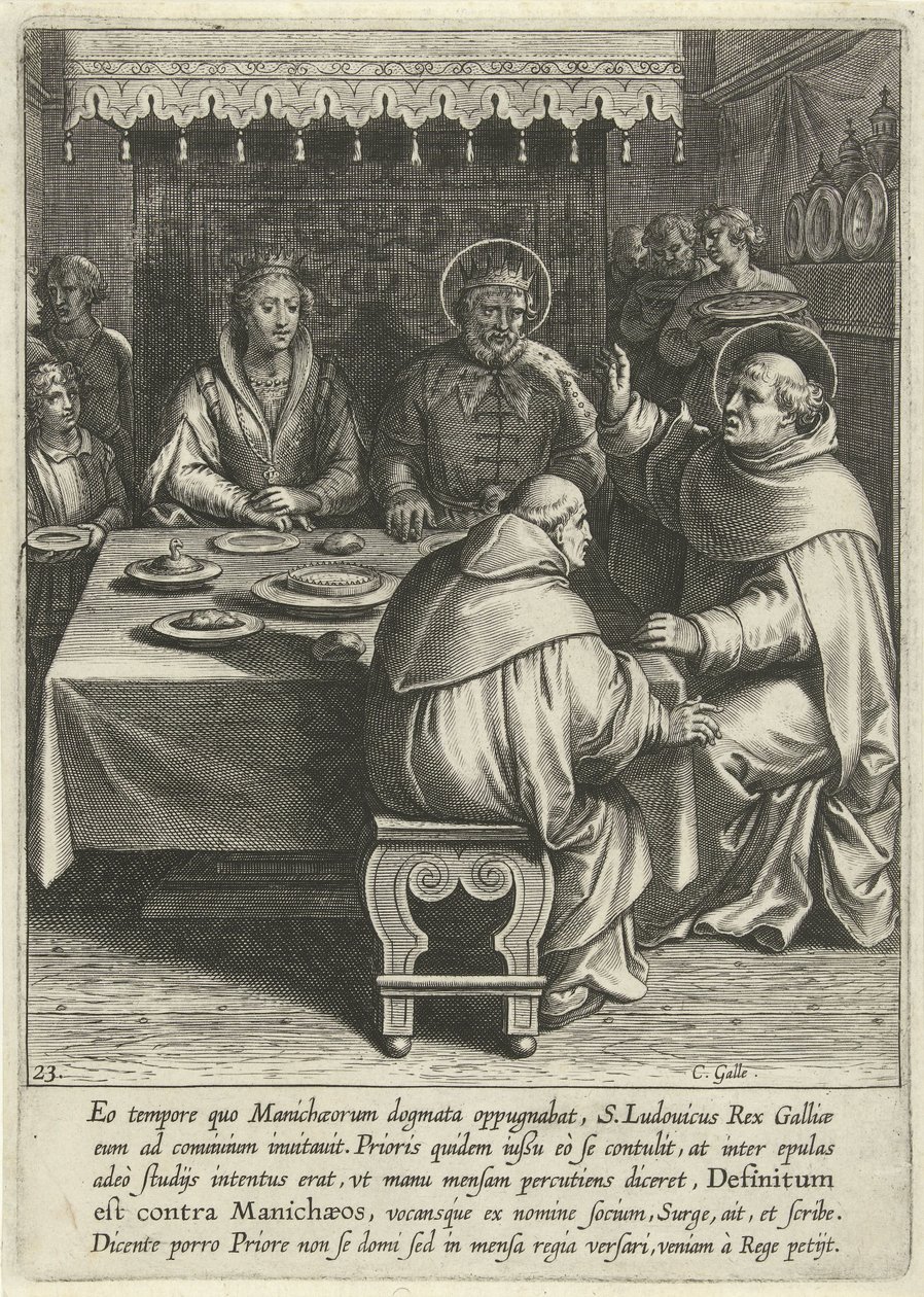 Tommaso alla corte del re Luigi di Francia da Cornelis Galle (I)