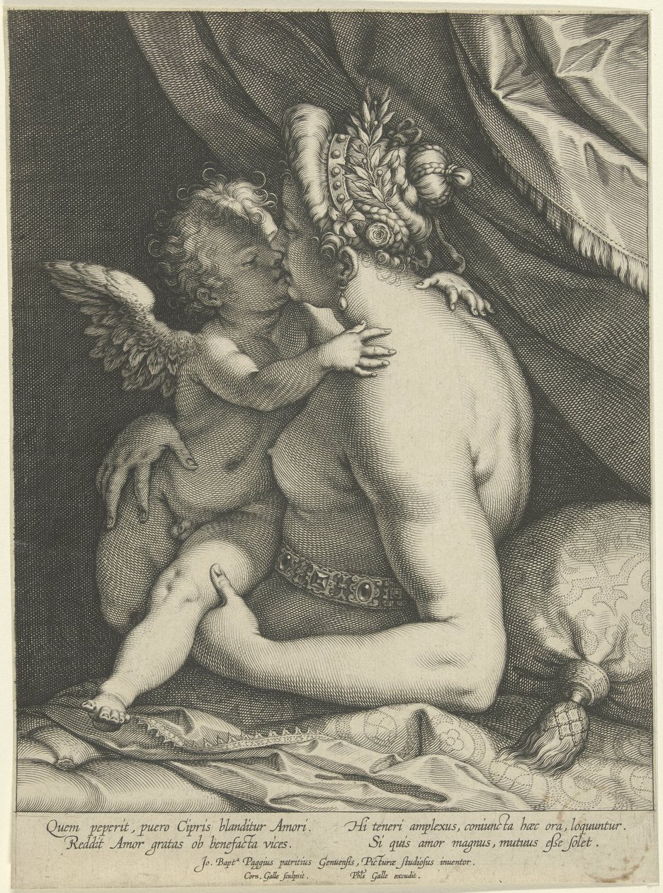 Venere bacia Amore da Cornelis Galle (I)