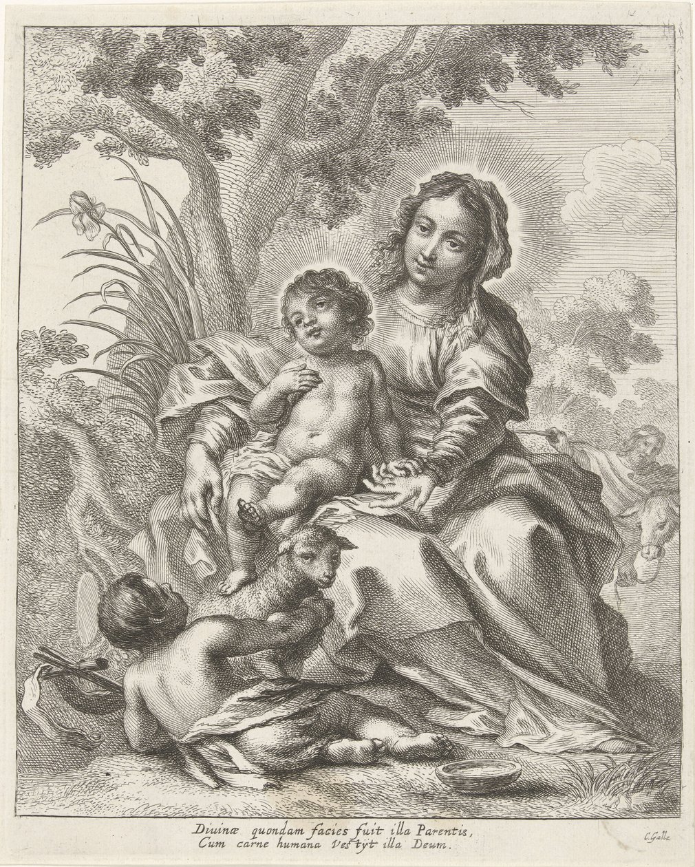 Sacra Famiglia con Giovanni Battista bambino da Cornelis Galle (II)