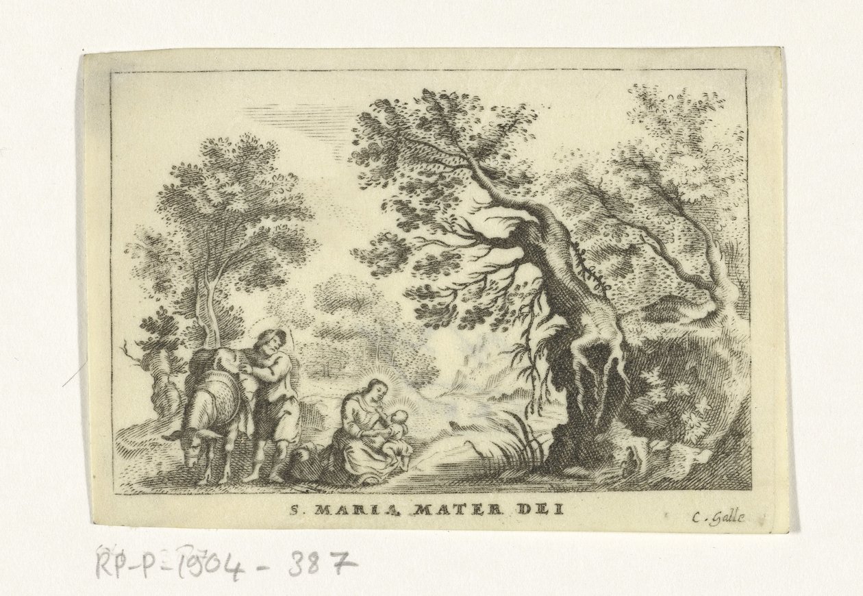 Riposo durante la Fuga in Egitto da Cornelis Galle (II)