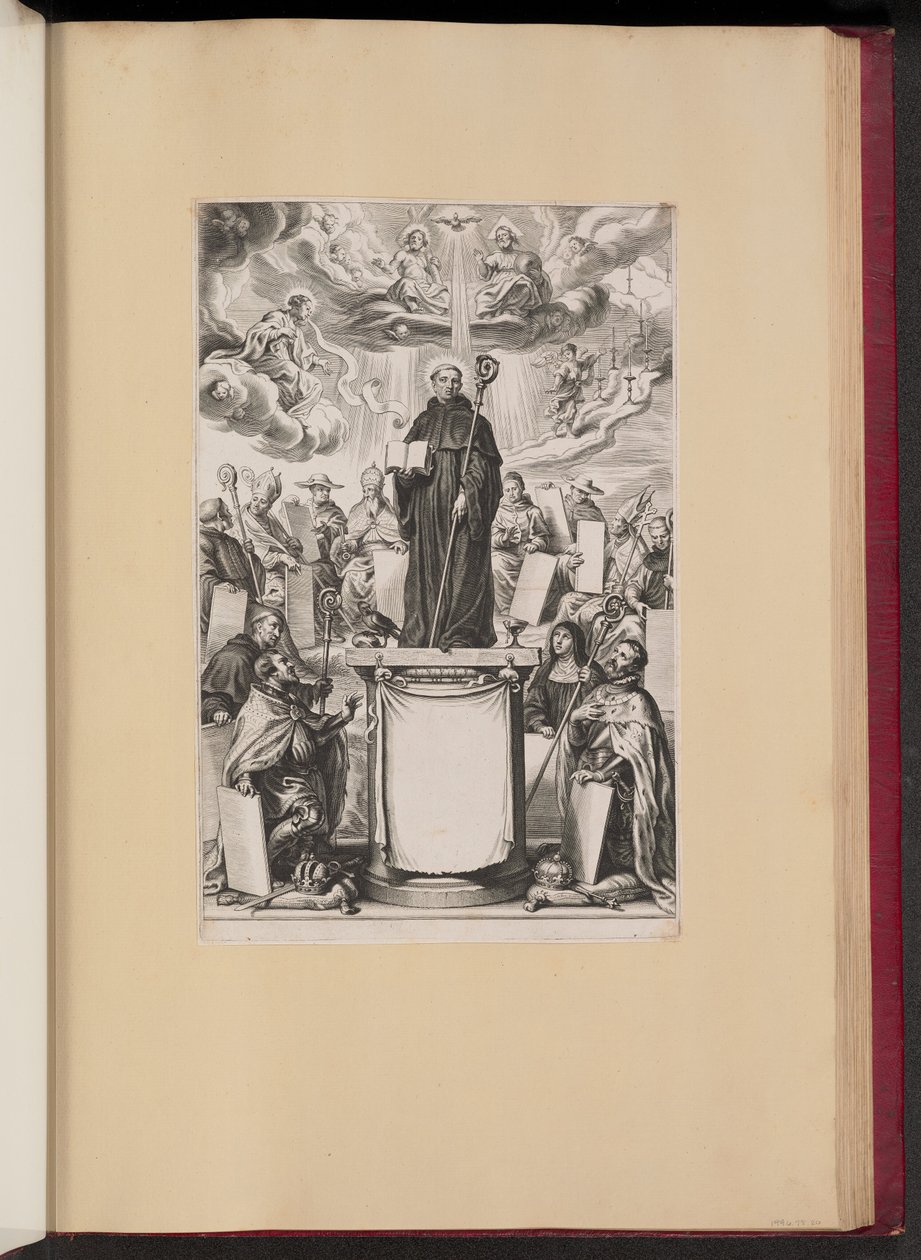 Pagina del Titolo per S. Benedictvs Illvstratvs di Dommo Benedicto Haeftano da Cornelis Galle I after Sir Peter Paul Rubens