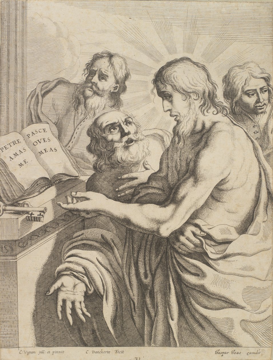 Cristo presenta le chiavi a Pietro da Cornelis I Danckerts