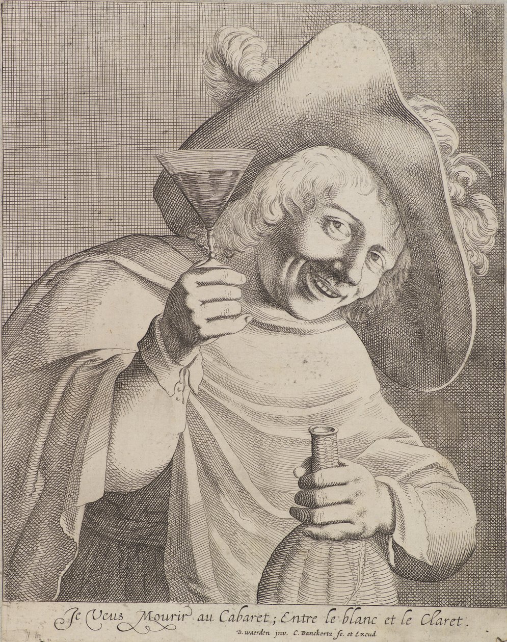 Uomo con un bicchiere da Cornelis I Danckerts
