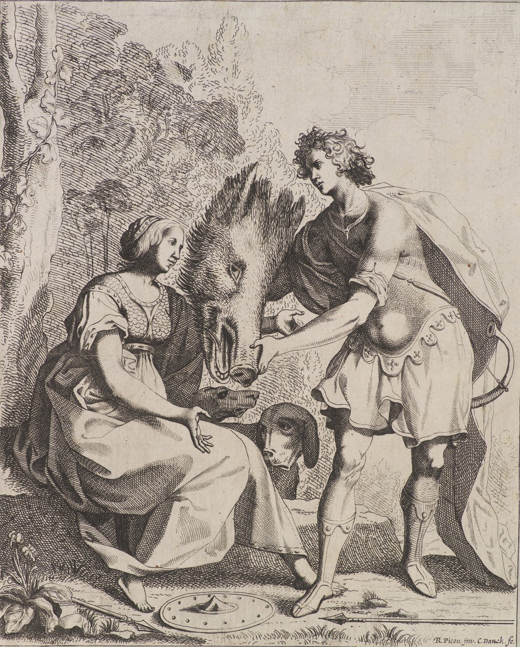 Meleagro e Atalanta da Cornelis I Danckerts