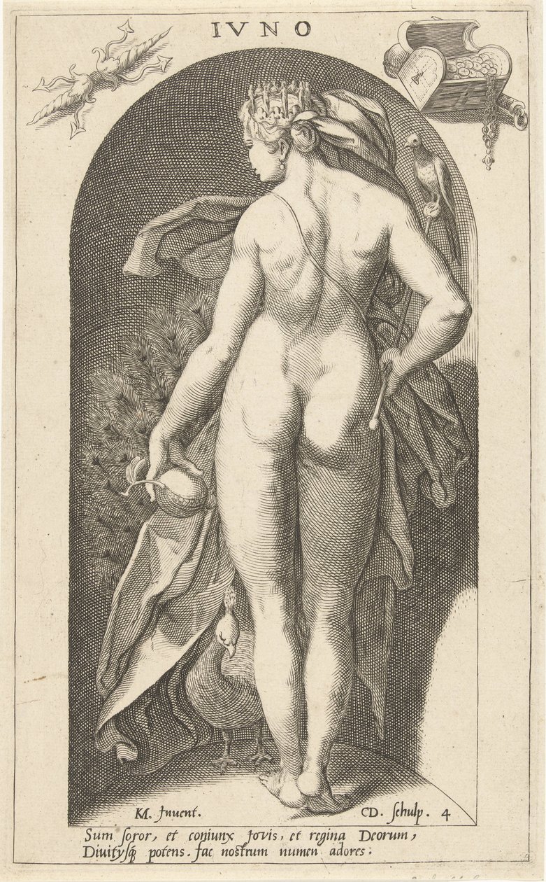 Giunone con pavone da Cornelis Jacobsz. Drebbel