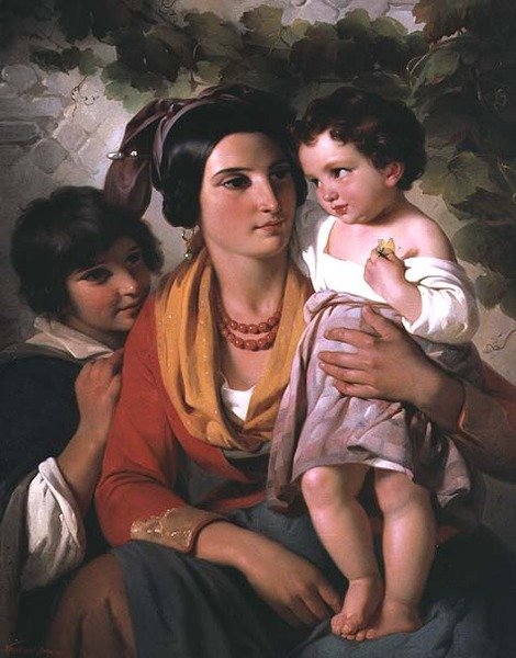 Madre e figli da Cornelis Kruseman
