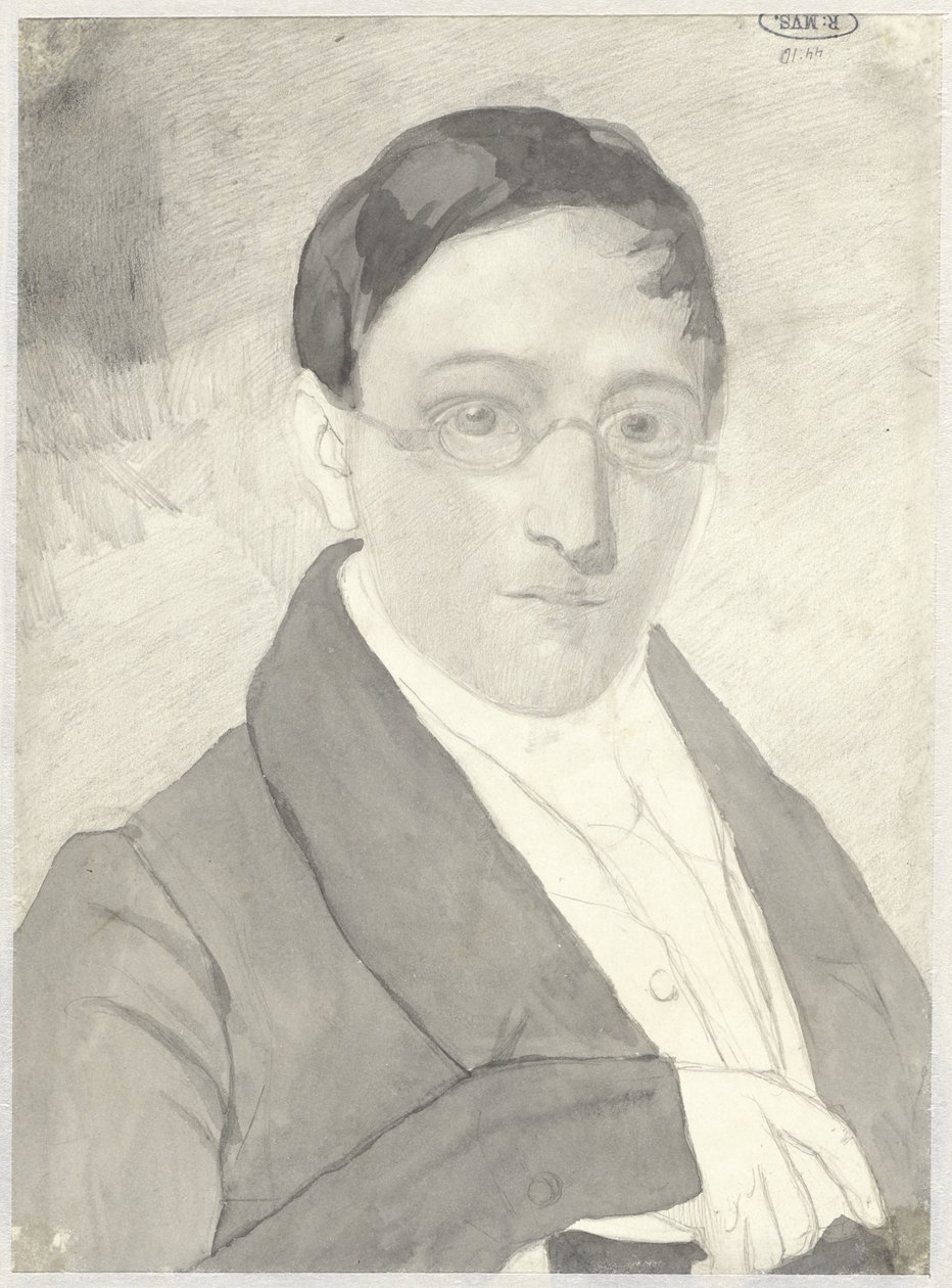 Ritratto di un gentiluomo con occhiali da Cornelis Kruseman