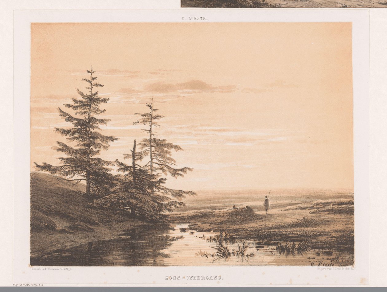 Paesaggio con tramonto da Cornelis Lieste