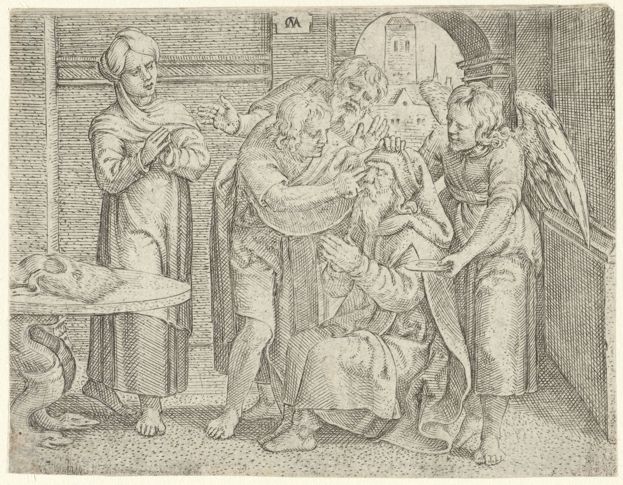 Guarigione di Tobia (Storia di Tobia) da Cornelis Massijs