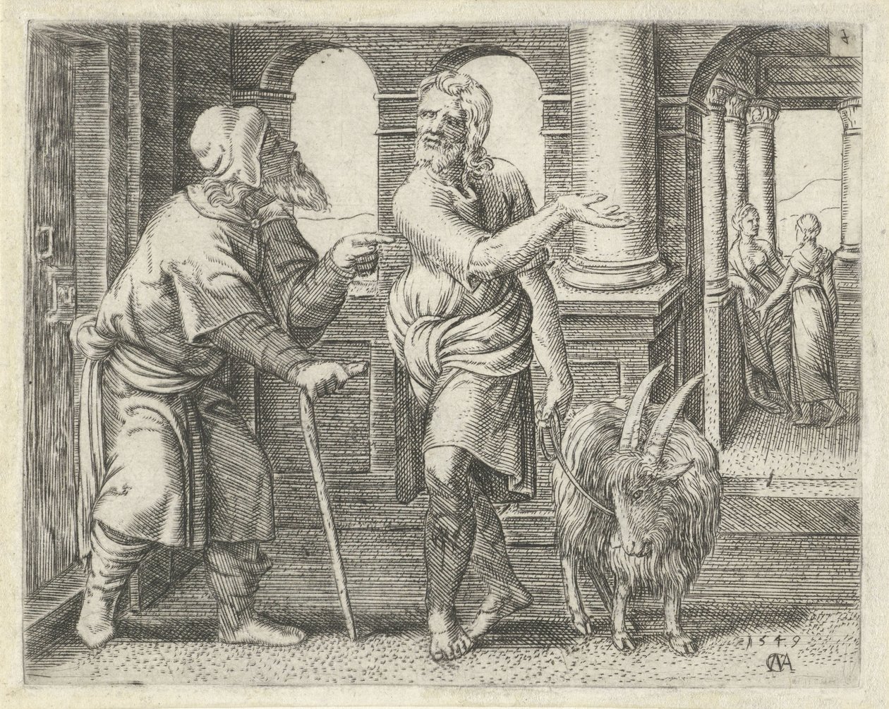 Sansone con un capretto dal suocero da Cornelis Massijs