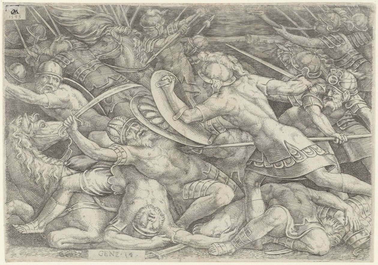 Battaglia di Abramo contro Kedorlaomer da Cornelis Massijs