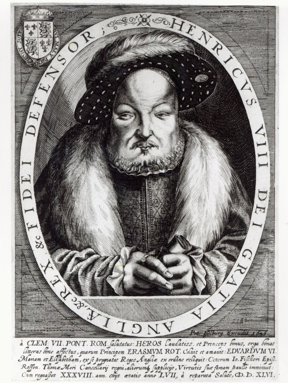 Ritratto di Enrico VIII, inciso da Peter Isselburg, 1646 da Cornelis Massys