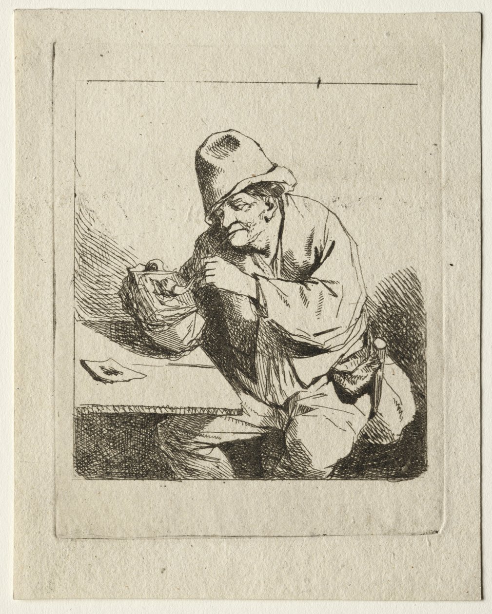 Contadino che Accende la Pipa da Cornelis Pietersz Bega
