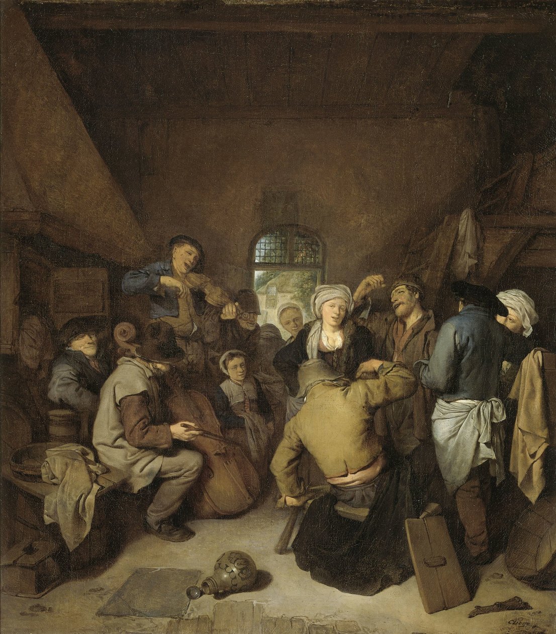 Contadini che fanno musica e ballano da Cornelis Pietersz. Bega